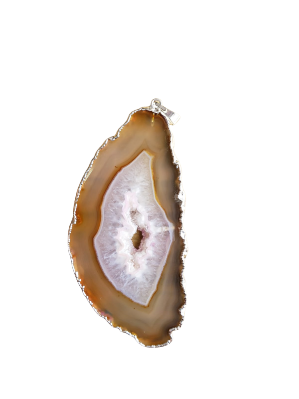 Pingente de Pedra Ágata - Cor Caramelo (cód. 004-520)