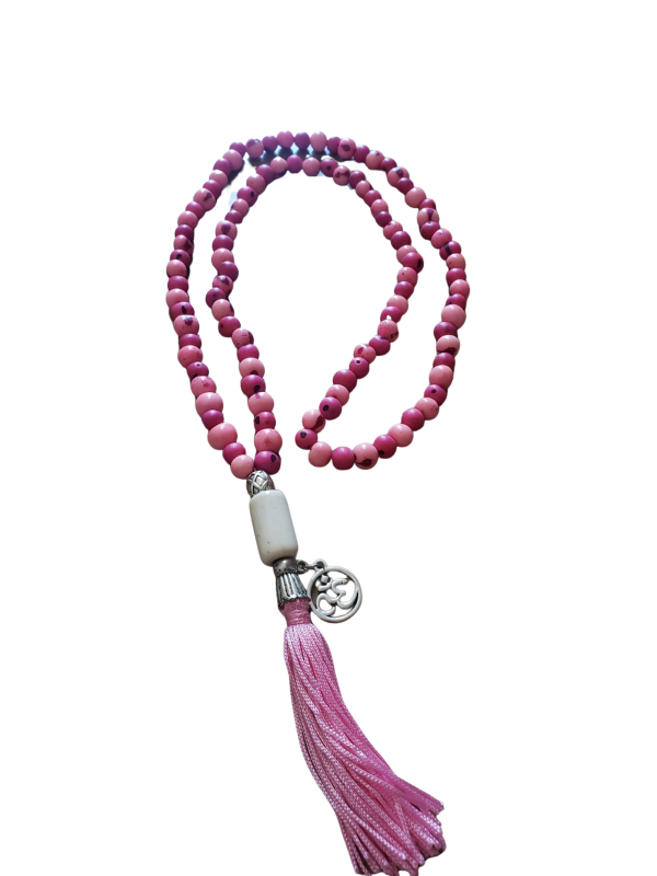 Japamala de miçangas Rosa e Pink com 108 contas - Imagem 3