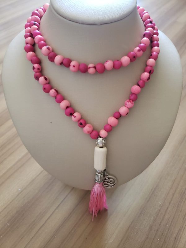 Japamala de miçangas Rosa e Pink com 108 contas - Imagem 2