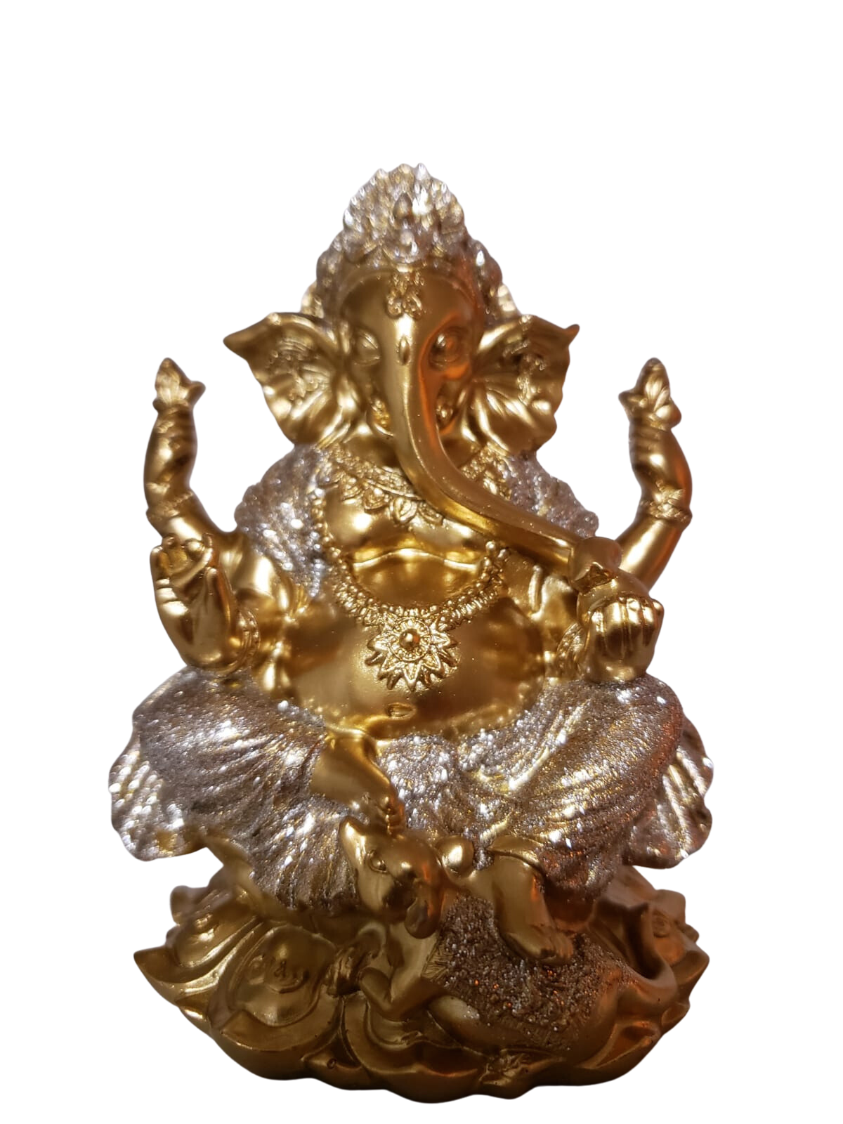 Estátua de Ganesha Dourado - Imagem 2