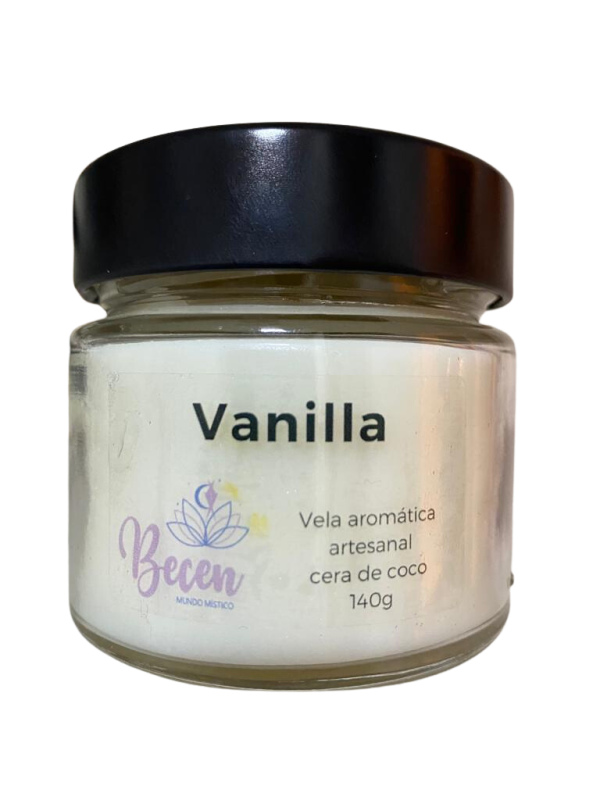 Vela aromática de Baunilha com cera de coco